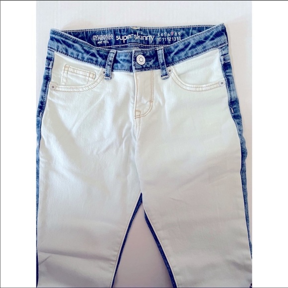 GYMBOREE Girls Blue White Super Skinny Denim Jeans - Picture 5 of 7